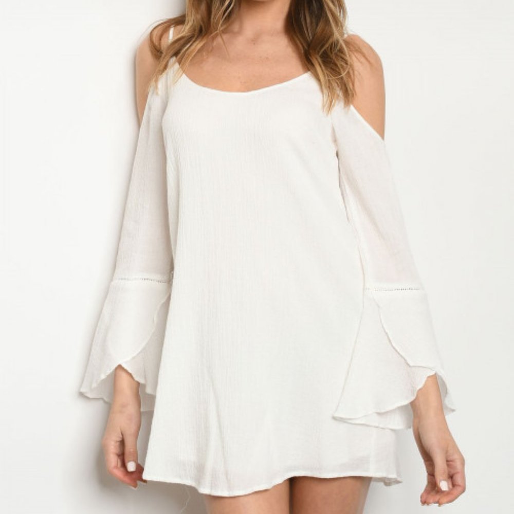 Strappy Open Back Dress - White
